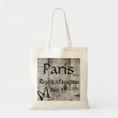 Canvas tas - Paris Rue Lafayette No.33 (Voorkant)