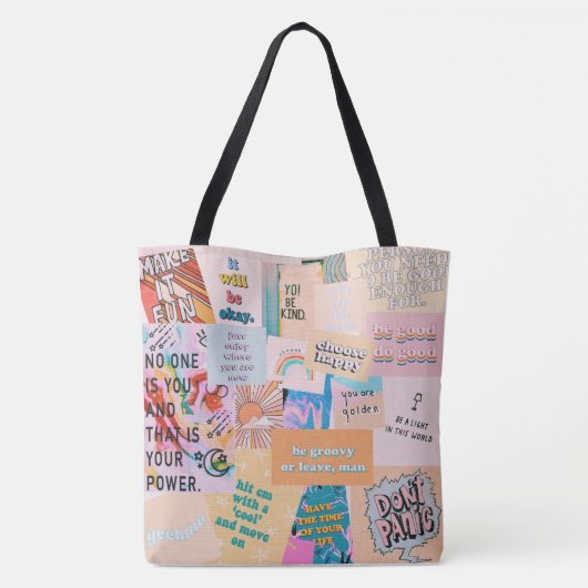 Canvas tas patchworkstijl (Achterkant)