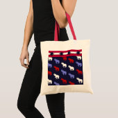 Canvas tas patriottische elephants (Voorkant (product))