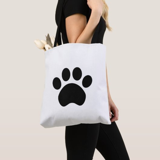 Canvas tas Paw Print (Dichtbij)