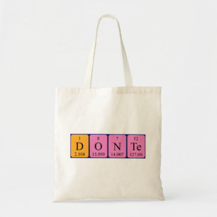 Canvas tas periodieke tabelnaam doneren