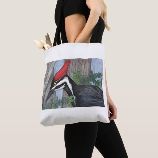canvas tas "Pileated Woodpecker" (Dichtbij)