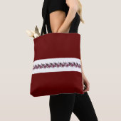 Canvas tas - Plum Blossom op White Stripe (Dichtbij)