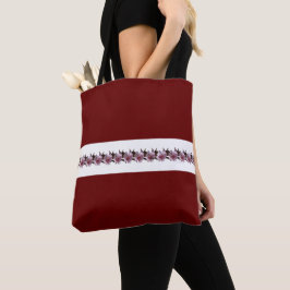Canvas tas - Plum Blossom op White Stripe
