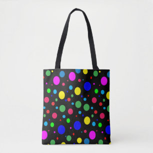 Canvas tas Polkadot Bubble Color Pattern