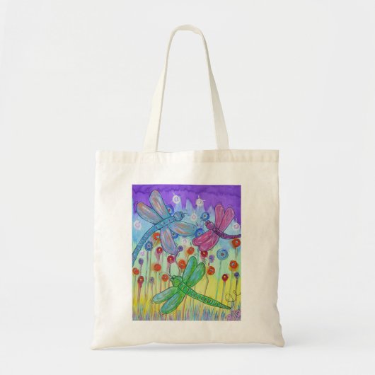 canvas tas - prachtige libellen (Voorkant)