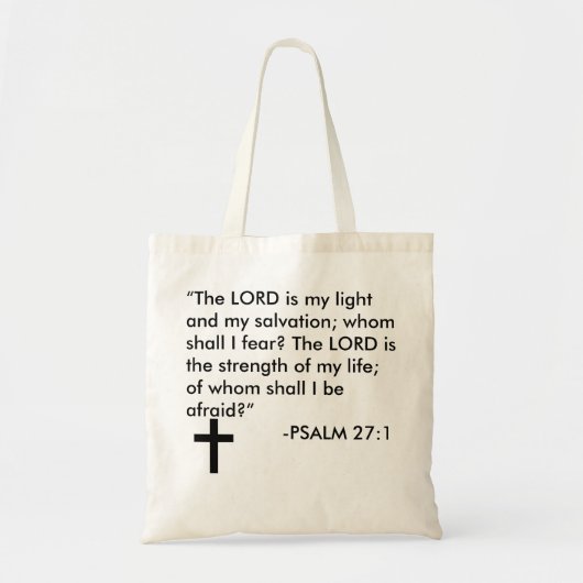 canvas tas Psalm 27:1 (Voorkant)