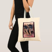 Canvas tas puppies (Voorkant (product))