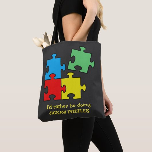 Canvas tas puzzelstukjes (Dichtbij)