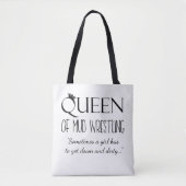 canvas tas "Queen of Mud Wrestling" (Voorkant)