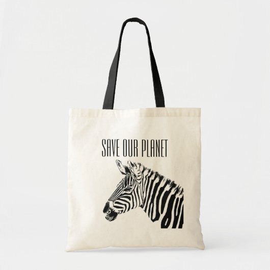 Canvas tas - Red onze planeet - Zebra (Voorkant)