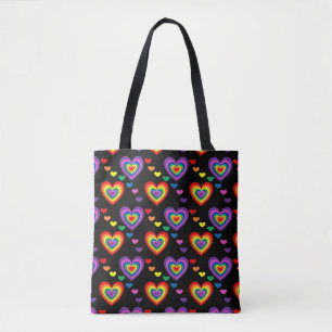 Canvas tas regenboogharten