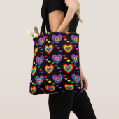 Canvas tas regenboogharten (Dichtbij)