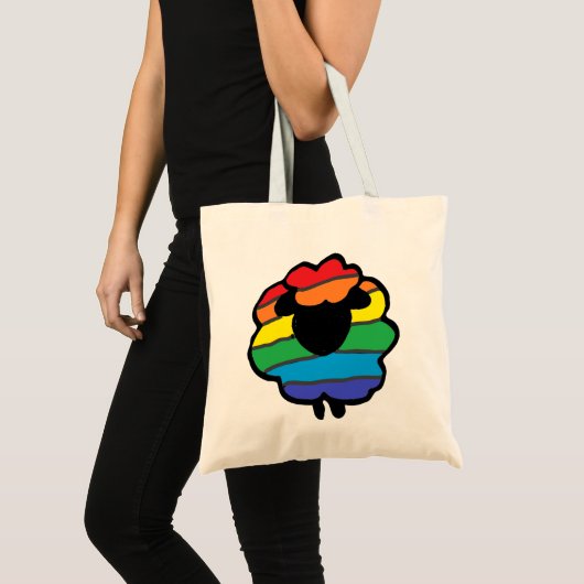 Canvas tas regenboogschaap (Voorkant (product))