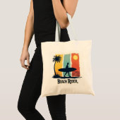 Canvas tas 🌴 Retro Beach Rider Surf Style (Voorkant (product))