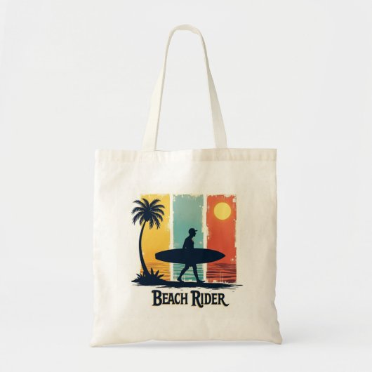 Canvas tas 🌴 Retro Beach Rider Surf Style (Voorkant)