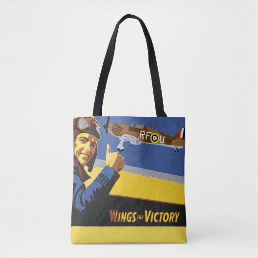 Canvas tas Retro  Pilot Plane Air Travel (Voorkant)
