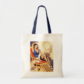 canvas tas  rockabilly bombshell (Voorkant)