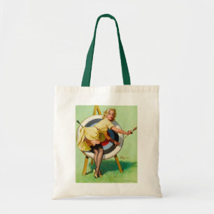 canvas tas  rockabilly bombshell