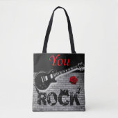 canvas tas, rockmuziek tote bag (Voorkant)