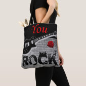 canvas tas, rockmuziek tote bag (Dichtbij)