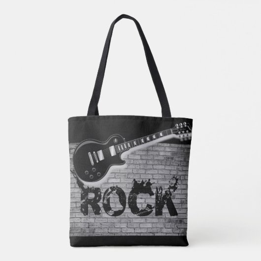 canvas tas, rockmuziek tote bag (Achterkant)