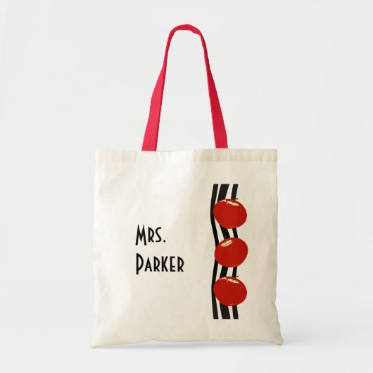 Canvas tas rode appels (Voorkant)