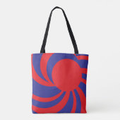 Canvas tas - Rode en Blauwe Spiraal (Achterkant)