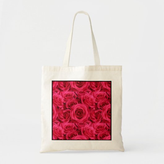 Canvas tas rode rozen (Voorkant)