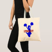 Canvas tas Rode, Witte en Blauwe Cheerleader (Voorkant (product))