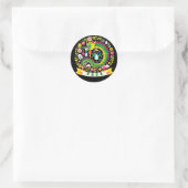Canvas tas ronde sticker (Tas)