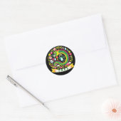 Canvas tas ronde sticker (Envelop)