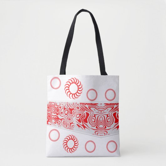 Canvas tas rood en wit (Voorkant)