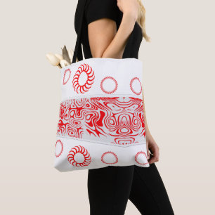 Canvas tas rood en wit