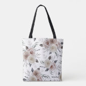 Canvas tas Roos van Waterverf van Monogrammed (Achterkant)