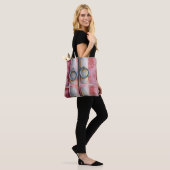 Canvas tas Roze sloten (Op model)