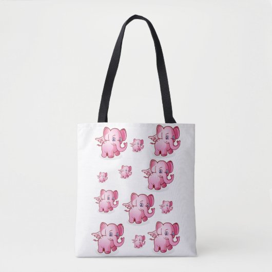 canvas tas roze varkens (Voorkant)