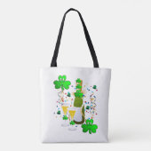 Canvas tas Saint Patrick's Day Clover Wine (Achterkant)