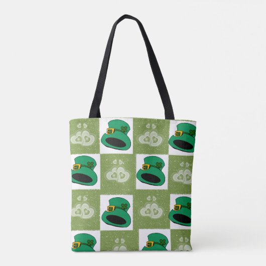 Canvas tas Saint Patrick's Day Petten Harten (Achterkant)