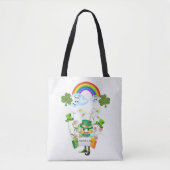 Canvas tas Saint Patrick's Day Rainbow (Voorkant)