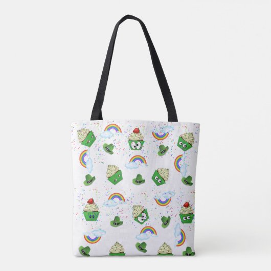 Canvas tas Saint Patrick's Day Rainbow Cupcakes (Achterkant)