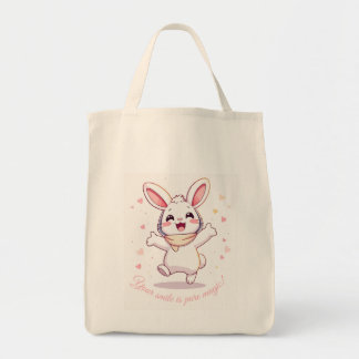 Canvas tas – Schattigee pastelkonijnenshopper