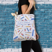 Canvas tas schoolvoorraadpatroon