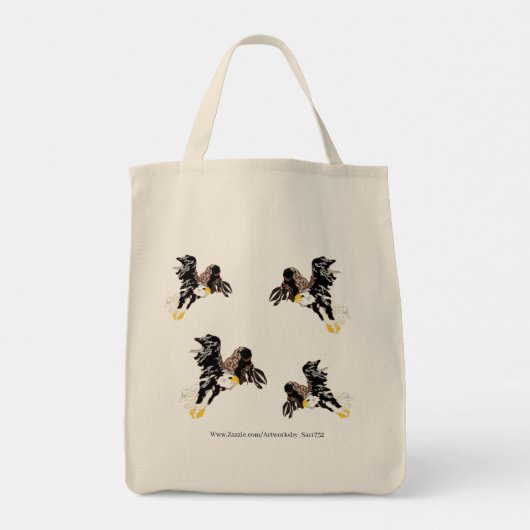 Canvas tas: Shopping Bag - American Bald Eagle Tote Bag (Achterkant)