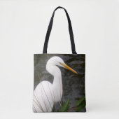 Canvas tas Snowy Egret Portret Design (Voorkant)