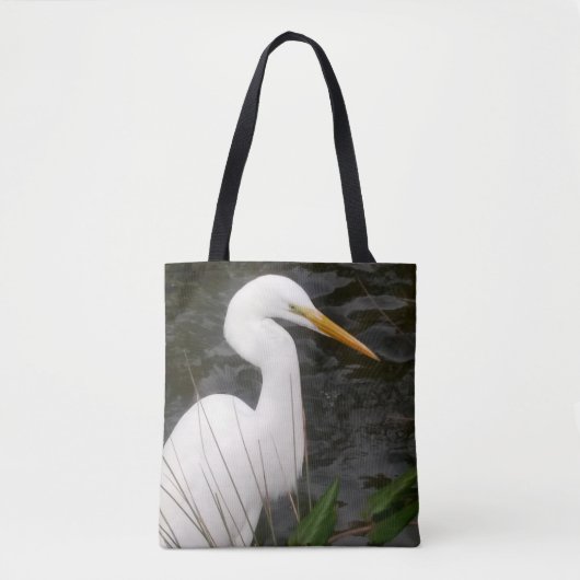 Canvas tas Snowy Egret Portret Design (Voorkant)