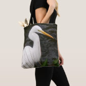 Canvas tas Snowy Egret Portret Design (Dichtbij)