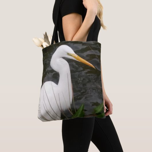 Canvas tas Snowy Egret Portret Design (Dichtbij)