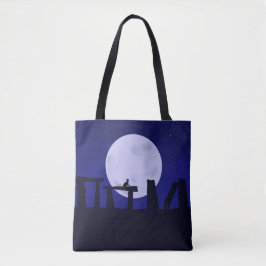 Canvas tas Solstice Moon met kat