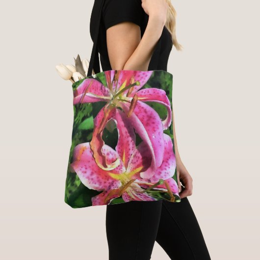 canvas tas Stargazer Lilies (Dichtbij)